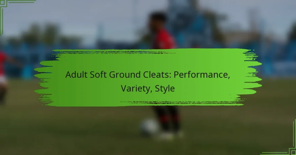 Adult Soft Ground Cleats: Performance, Variety, Style