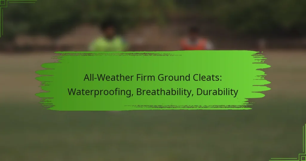 All-Weather Firm Ground Cleats: Waterproofing, Breathability, Durability