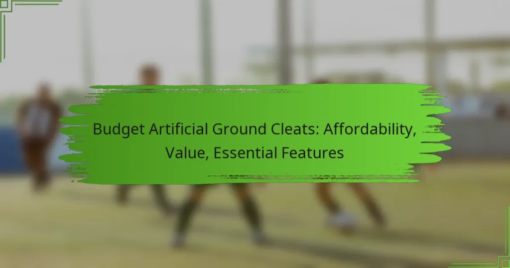 Budget Artificial Ground Cleats: Affordability, Value, Essential Features