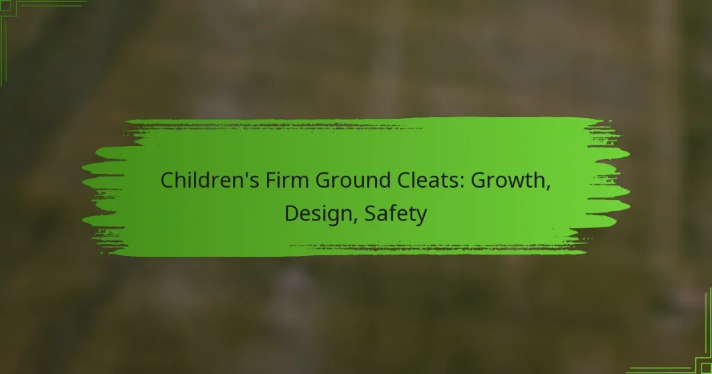 Children’s Firm Ground Cleats: Growth, Design, Safety