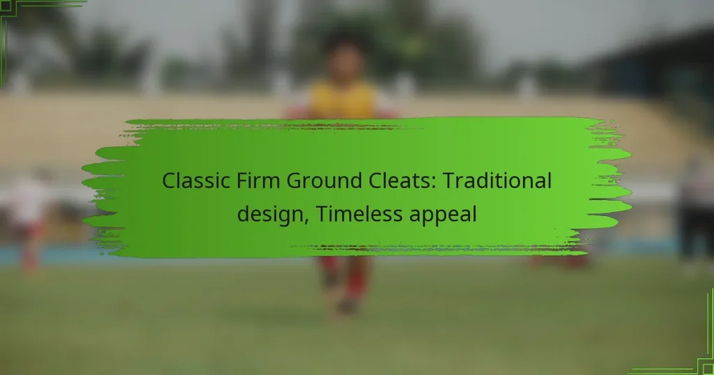 Classic Firm Ground Cleats: Traditional design, Timeless appeal