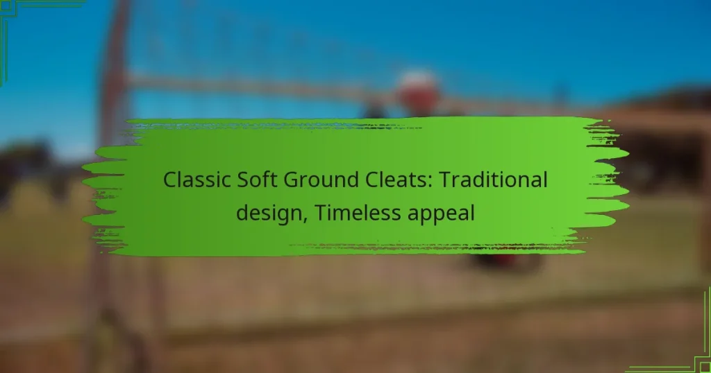 Classic Soft Ground Cleats: Traditional design, Timeless appeal