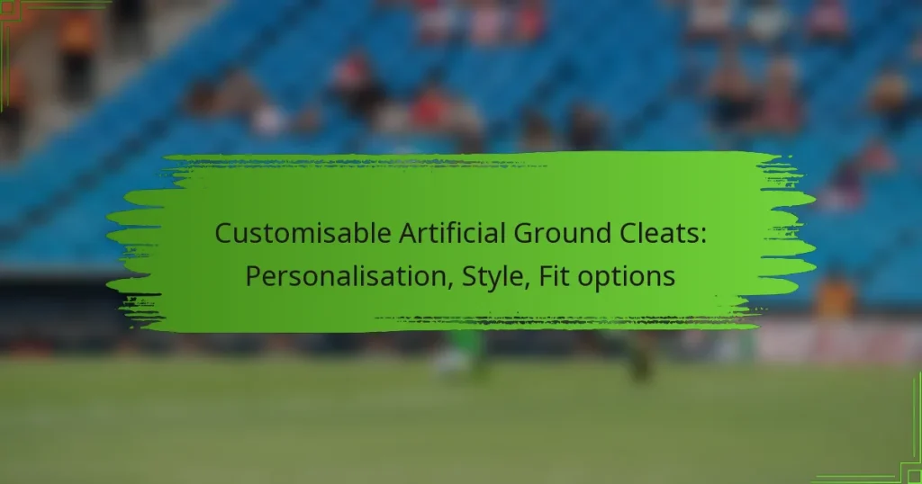 Customisable Artificial Ground Cleats: Personalisation, Style, Fit options