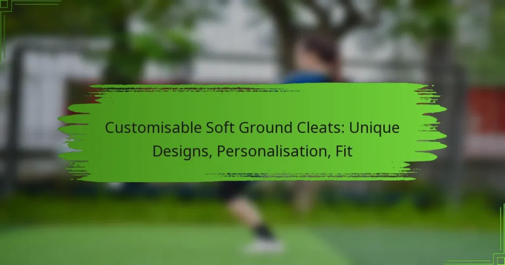 Customisable Soft Ground Cleats: Unique Designs, Personalisation, Fit