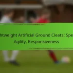 Lightweight Artificial Ground Cleats: Speed, Agility, Responsiveness