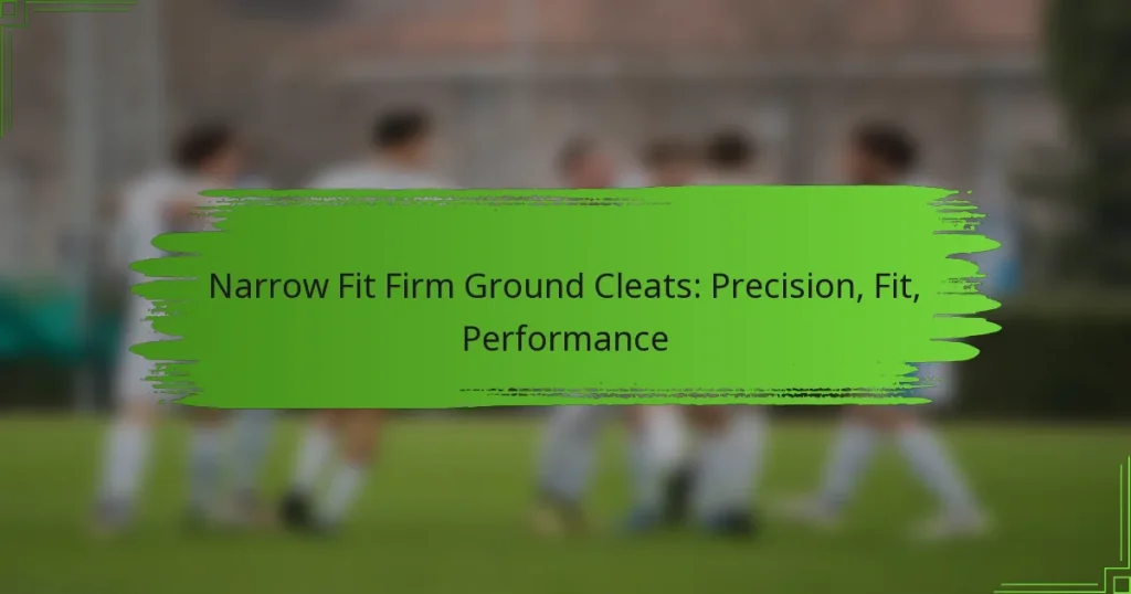 Narrow Fit Firm Ground Cleats: Precision, Fit, Performance
