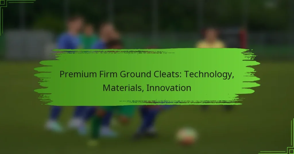 Premium Firm Ground Cleats: Technology, Materials, Innovation