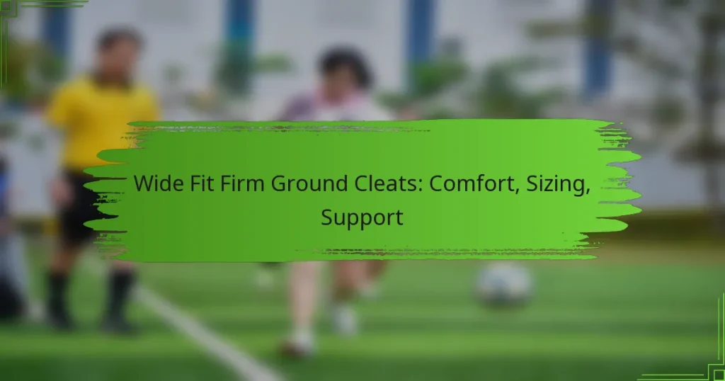 Wide Fit Firm Ground Cleats: Comfort, Sizing, Support