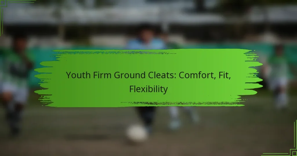 Youth Firm Ground Cleats: Comfort, Fit, Flexibility