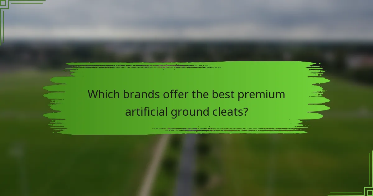 Which brands offer the best premium artificial ground cleats?
